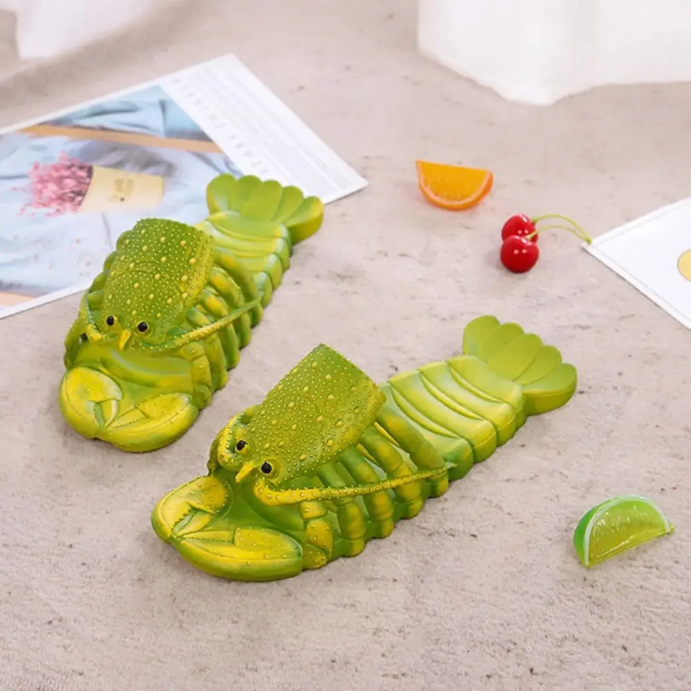 Pantofole casual antiscivolo con aragosta Divertenti sandali con diapositive in PVC Scarpe da spiaggia Scarpe con suola morbida Pantofole con gamberetti da bagno