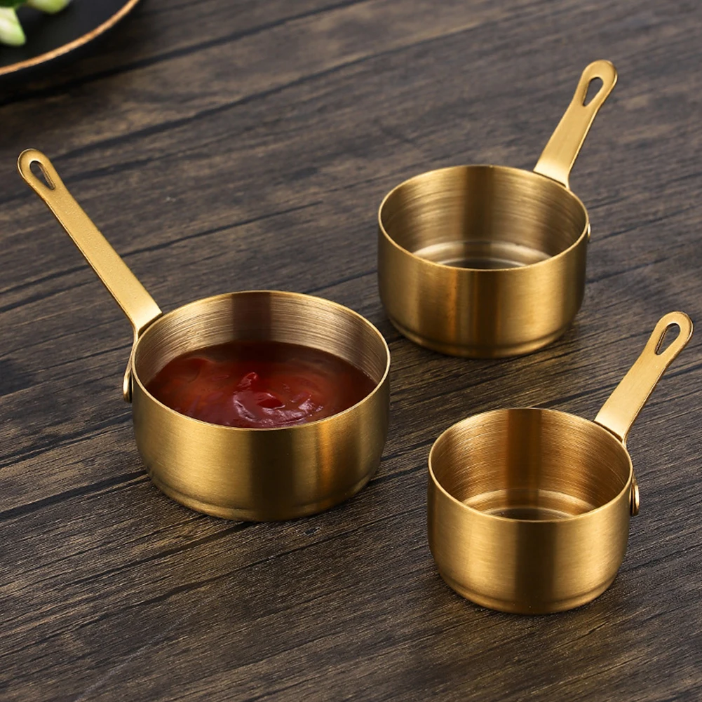 

Stainless Steel Milk Pot 100ML Pot Gravy Mini Sauce Pan Non Small Saucepan Kitchen Supply For Warming Milk Porridge Noodles