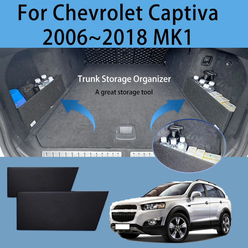 Para Chevrolet Captiva 2006 ~ 2018 MK1 multifunción almacenamiento de maletero partición almacenamiento Auto piezas interiores organizador accesorios de coche