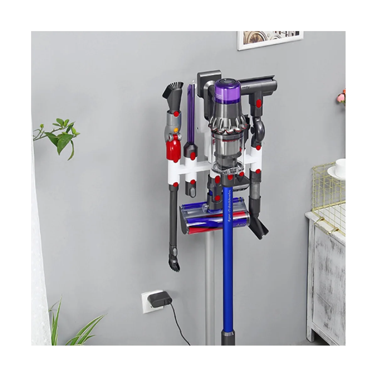 A09G-قوس تخزين لـ V7 V8 V10 V11 V12 V15 مكنسة كهربائية فرشاة رئيس حامل قاعدة أدوات المحطة-B