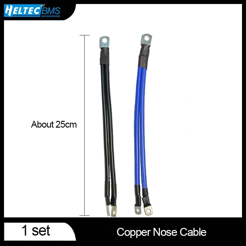 실리콘 와이어 7AWG 내열성 소프트 실리콘 실리카 젤 와이어 케이블, 구리 노즈, BMS 배터리 보호 보드용, 1 세트