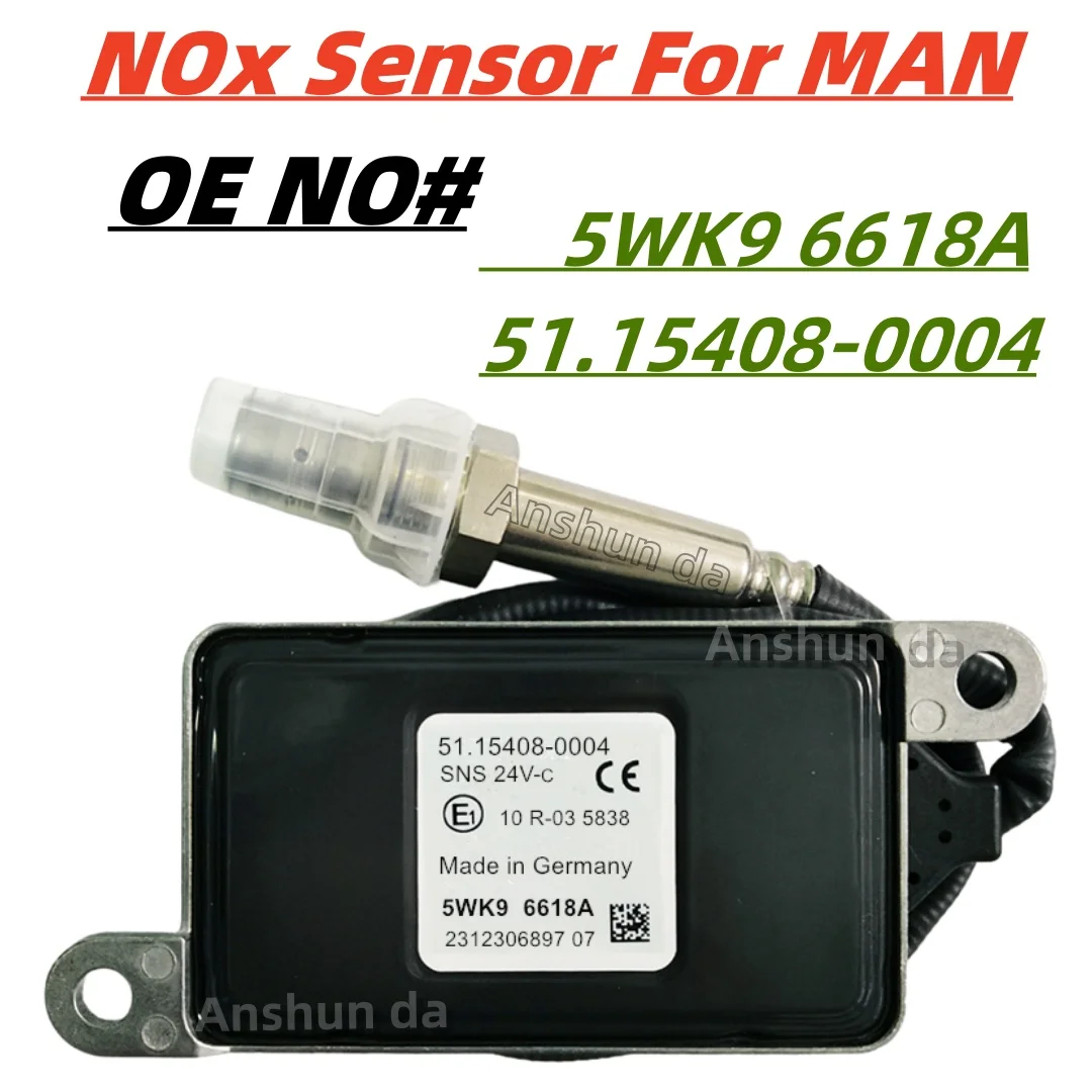 NOx Sensor 51.15408-0004 5WK96618A  Nitrogen Oxide Oxygen Sensor for MAN Truck Diesel Engine SCR Emission System