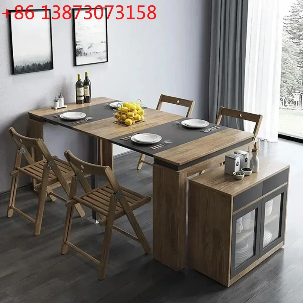 Modern Extendable Dining Table Rectangle Sideboard with Storage Mesas De Comedor Home Furniture  Dining Table Set