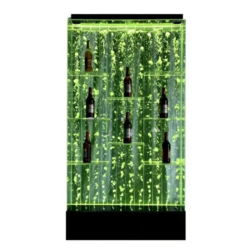 Factory  Direct Sale Acrylic Bubble  Wall - LED  Lighted Quiet Flowing Water Remote  Control Decorative Shelf Display Home Decor