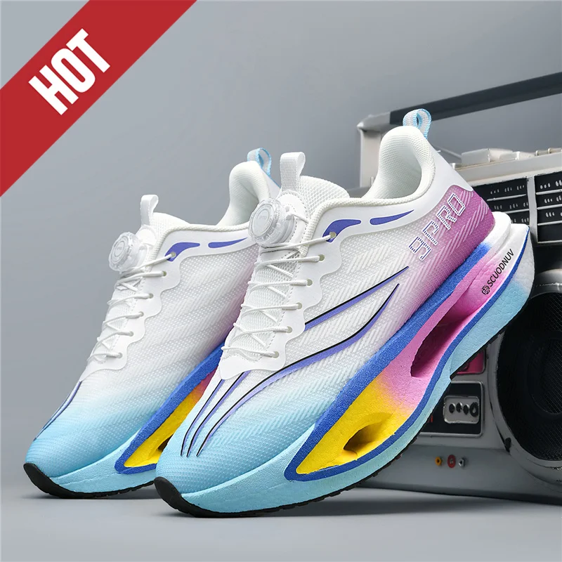 Men Running Shoes Casual Professional Marathon Sports Breathable Lightweight Women Comfortable Athletic Sneakers Carbon Plate
