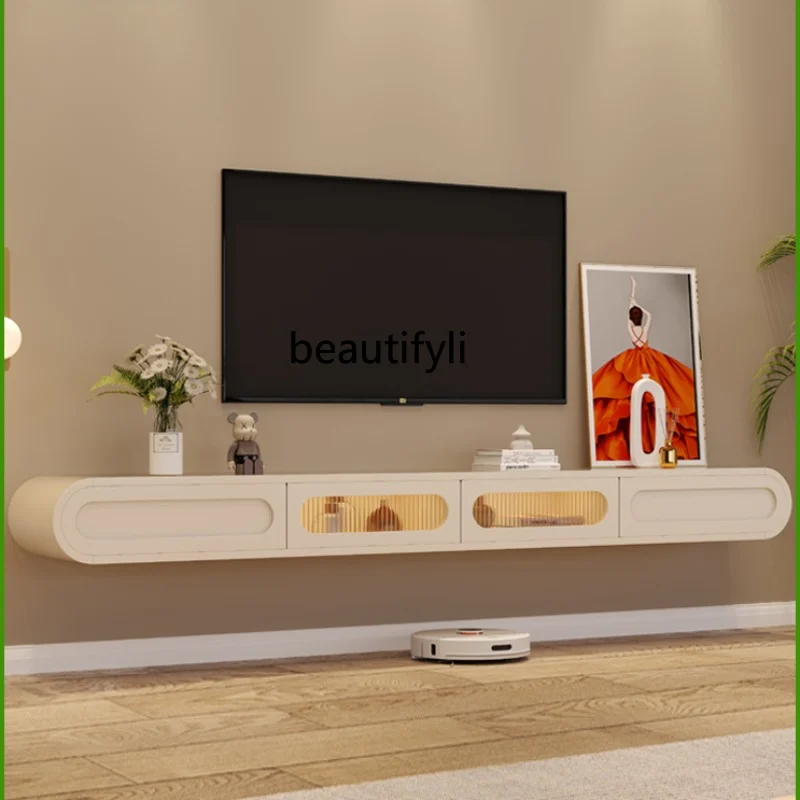 

TV Cabinet Simple Modern Hanging Storage Locker Integrated Small Apartment Home Living Room Side Cabinet storage cabinet