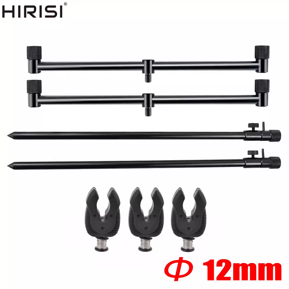 Carp Fishing Buzz Bars 20cm 30cm Fishing Rod Pod Holder Black Buzzer Bar for 2 Rods Похожие на AliExpress