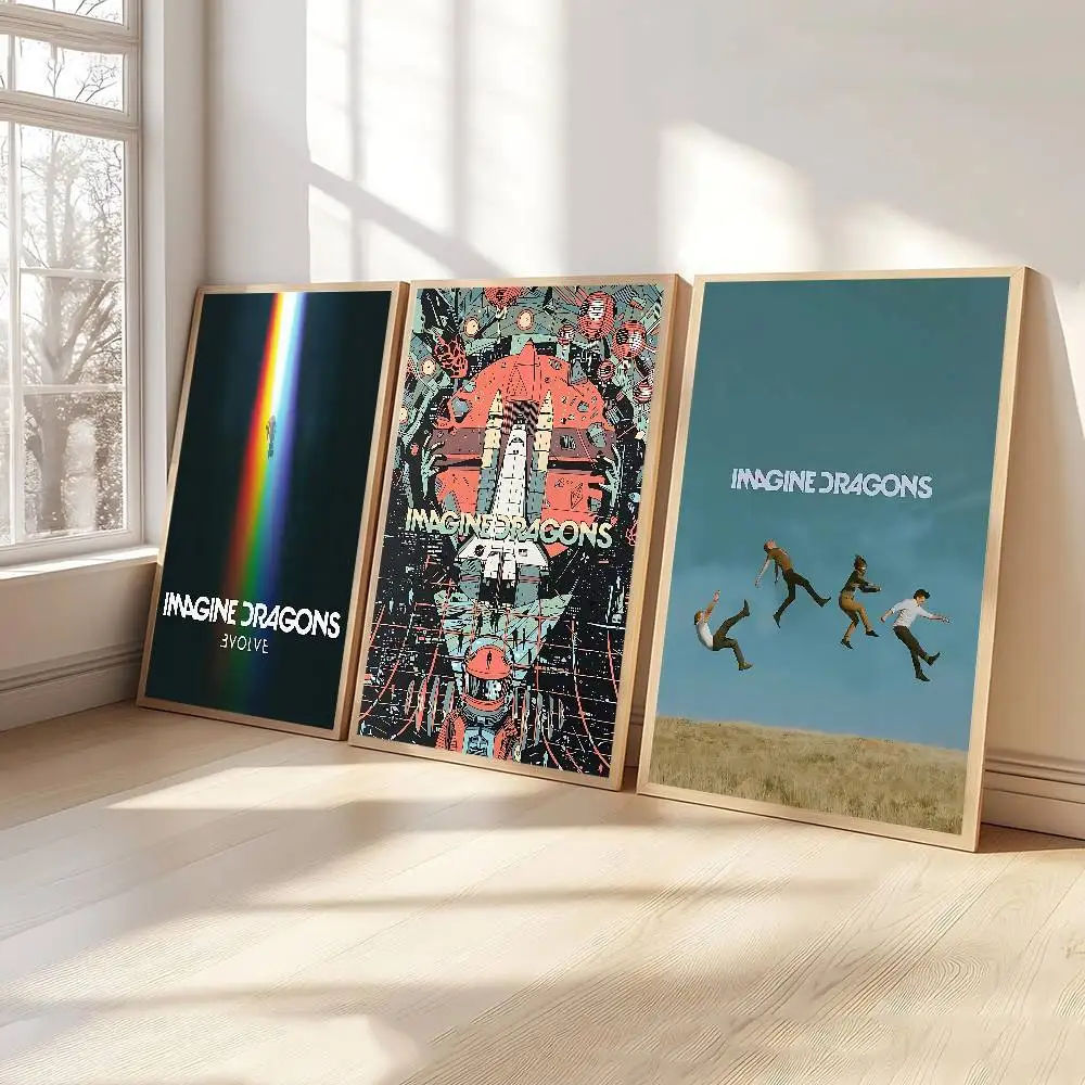 Rock Band Imagine Dragons Whitepaper Poster HD Quality Poster Wall Art Painting Study Room Wall Decor