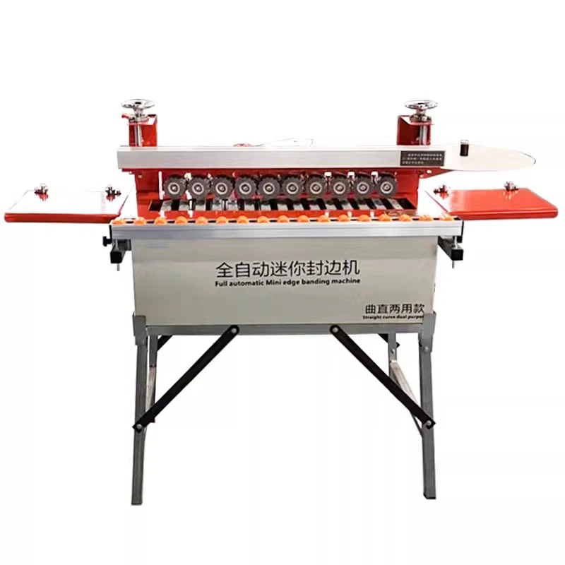 WFS-750 Edge Banding machine, Both straight and curved, Fully automatic woodworking home decoration double-sided glue sealing re