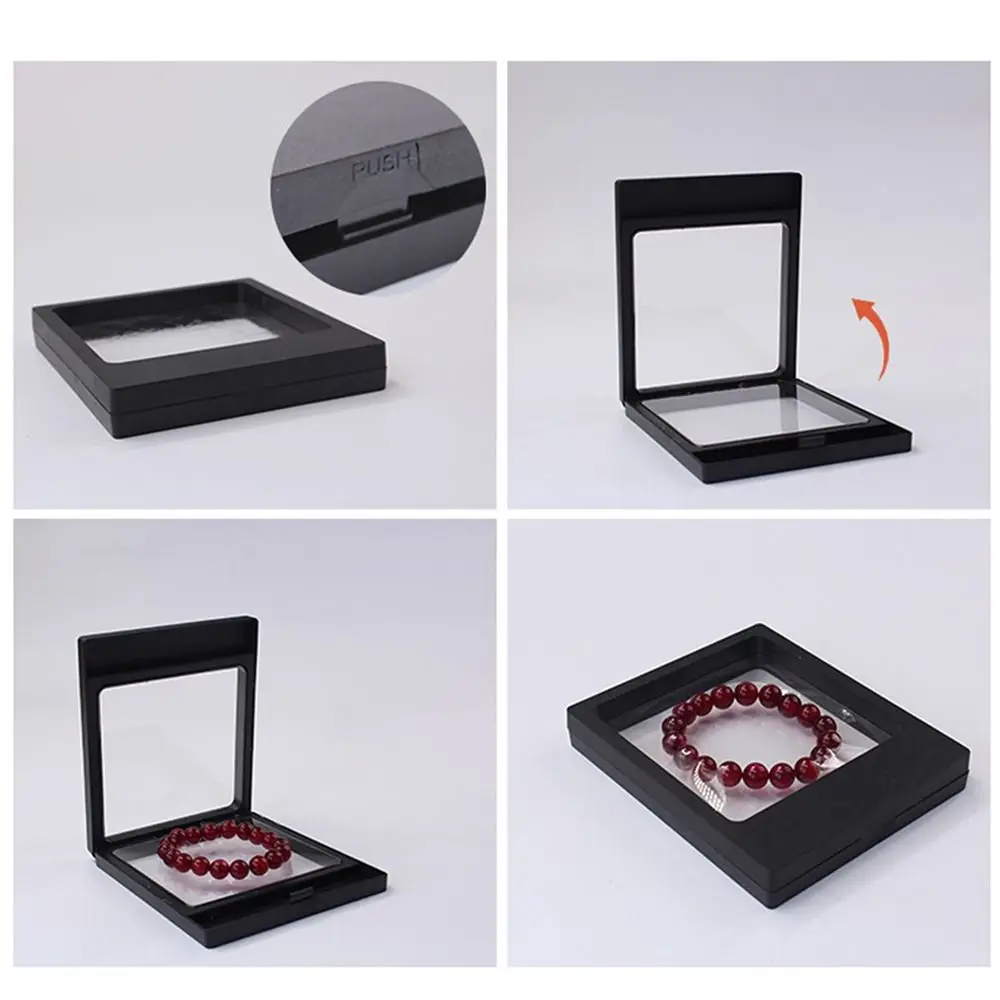 New PE Film Jewelry Storage Box Ring Jewelry Display Box Earrings 3D Gift Presentation Case Jewelry