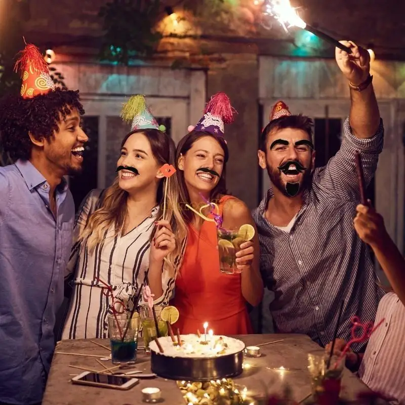 31BF Neuheit gefälschte Schnurrbärte, Schnurrbartpartei, selbstklebende Schnurtsbardschache