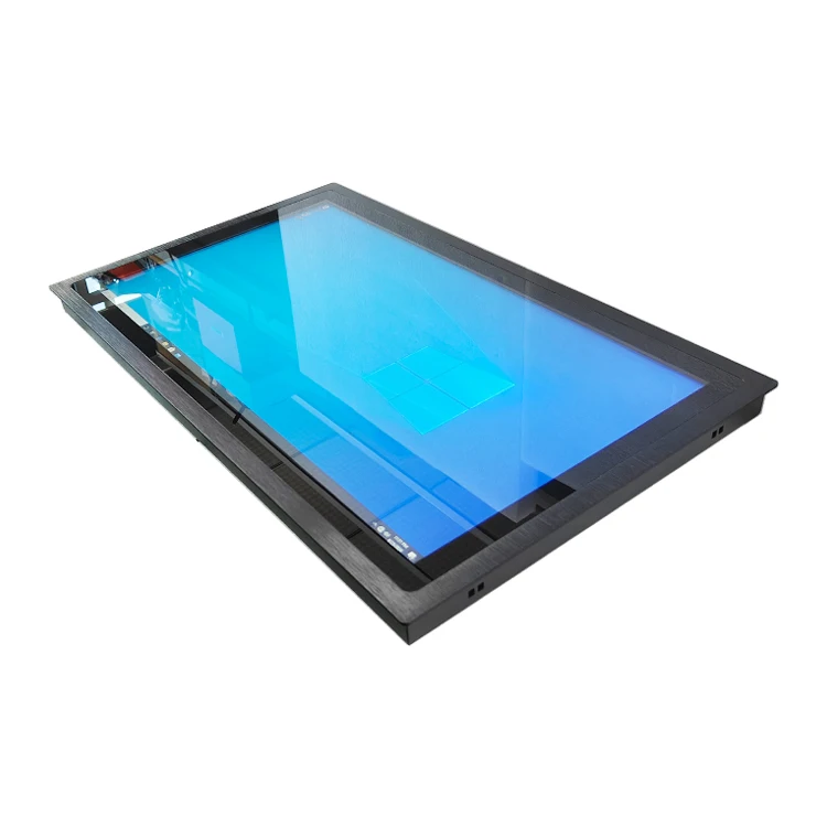 24 Inch Industrial Touch PC 3mm Aluminium Bezel Embedded Mount 1500 Nits Brightness Capacitive Touch Screen Panel