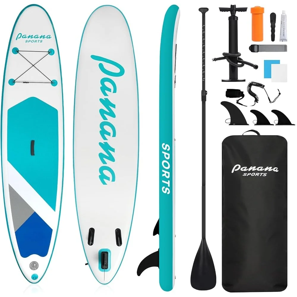 Inflatable SUP Board 305x76x15cm mit Accessories portable stabil for Pdeln Yoga Fishing Surfing
