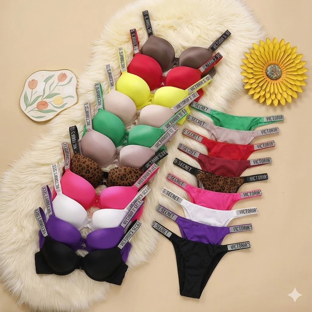 Set di Lingerie V Women in Pizzo Push-Up Senza Cuciture, Comodo e Traspirante, Set Intimo per Casa, Set Reggiseno e Mutandine