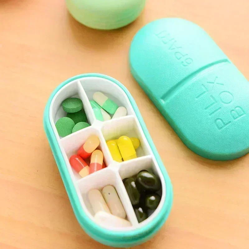 1pc Pill Cases Portable Travel 4/6-Slot Medical Pill Box Holder Medicine Case Drug Storage New Compartment Travel Pill Box