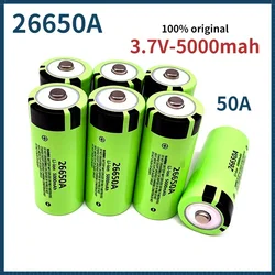 Free Shipping 2024 Best-selling New 26650 3.7V 5000mAh 50A Power Lithium-ion Battery 26650A, Suitable for LED Flashlights