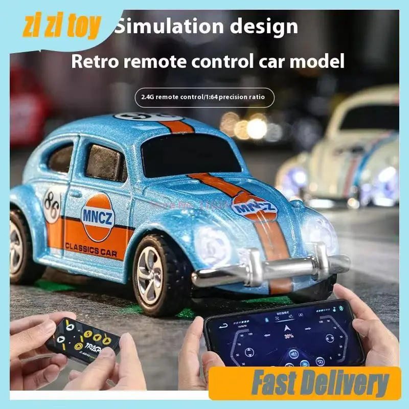 New Mini Remote Control Car For Men Wireless Mini Beetle Alloy Toy Car With Mobile Phone Remote Control Children'S Gift