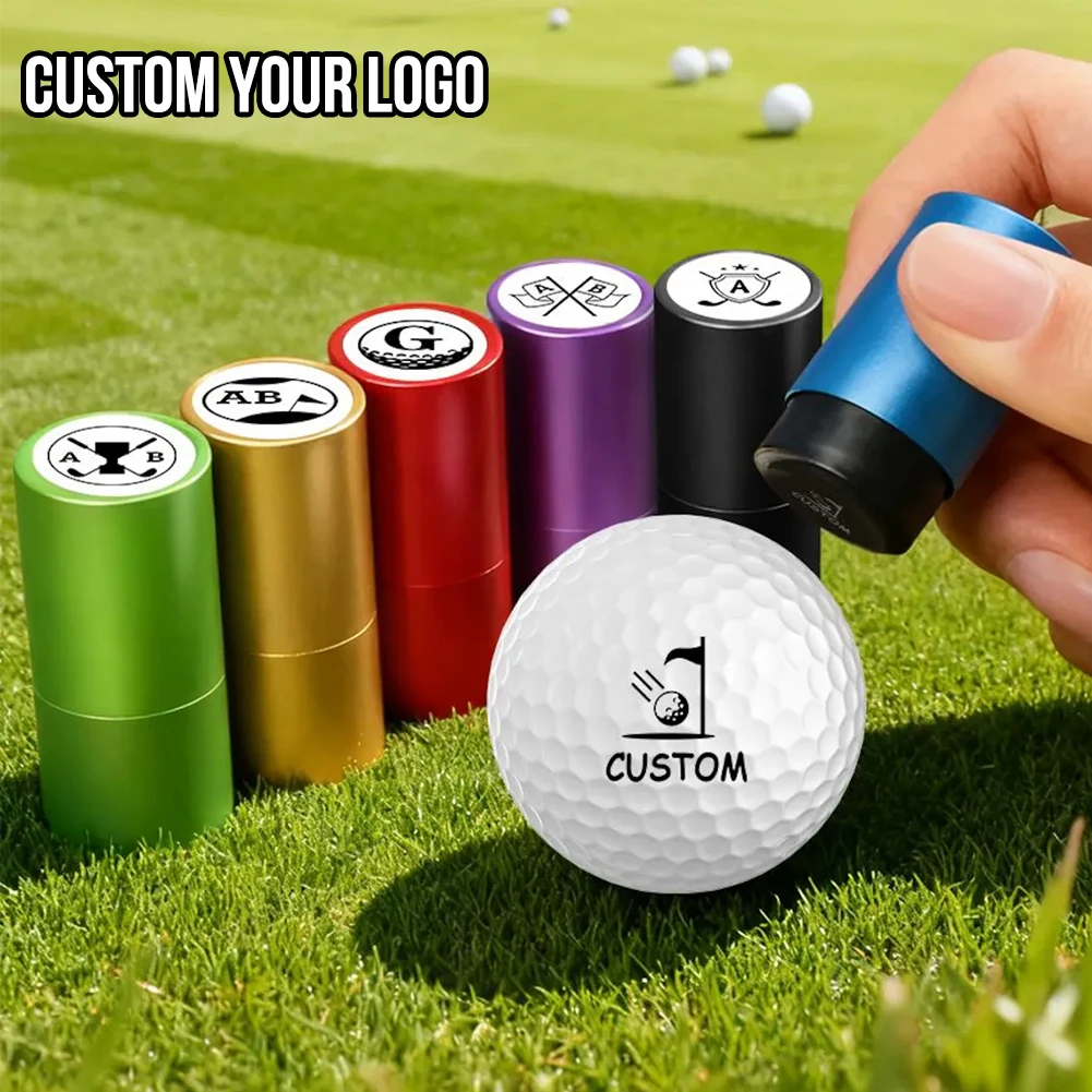 

Custom Golf Ball Stamp Personalised Funny Photo Logo Ball Marker Stamper with Quick-Dry Ink Reusable Golf Gift Dropshipping