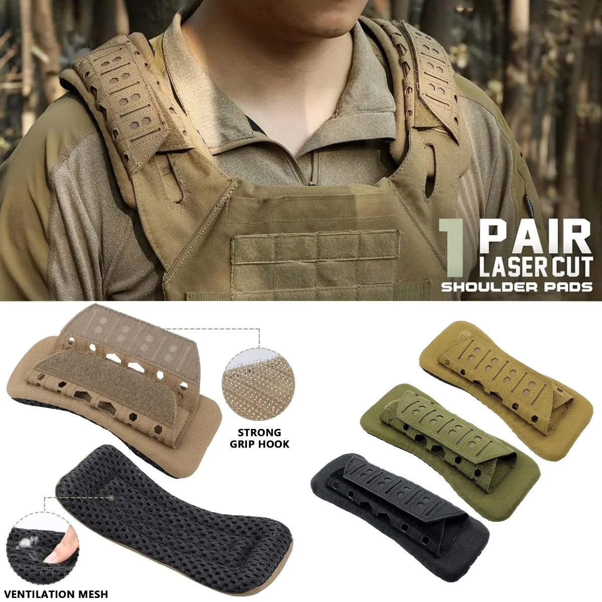 

Тактические аксессуары для охоты на открытом воздухе, дышащий тактический слинг, амортизирующий нескользящий подплечник, 1 шт., тактический наплечник