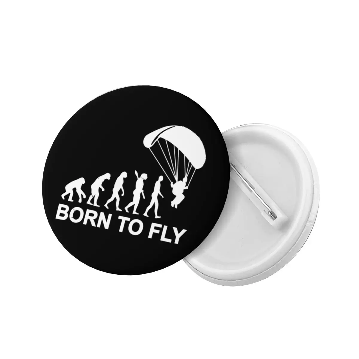 Custom Born To Fly Button Pin for Backpack Flight Pilot Badges Brooch Pinback Gift