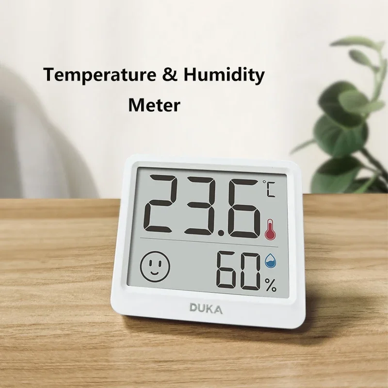 DUKA Atuman 2.5 inch LCD Electronic Digital Temperature Humidity Meter Indoor Thermometer Hygrometer Weather Station Sensor Mini