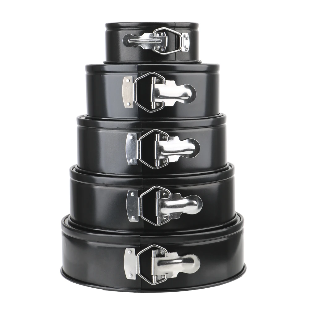 Round Cake Pan Bakeware Kitchen Accessories Removable Bottom Carbon Steel Cakes Molds Non-Stick Metal Bake Mould