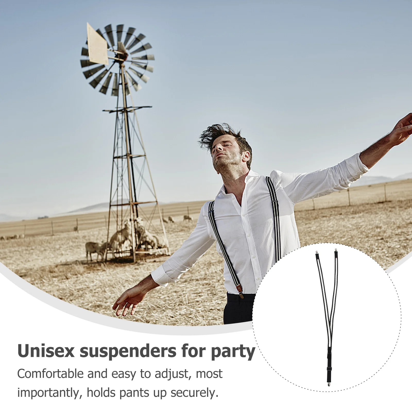 حمالات بمشبك LED باللون الأسود على شكل حرف Y وأقواس مرنة قابلة للتعديل وأضواء متوهجة لملابس حفلات المهرجانات غير الرسمية #1