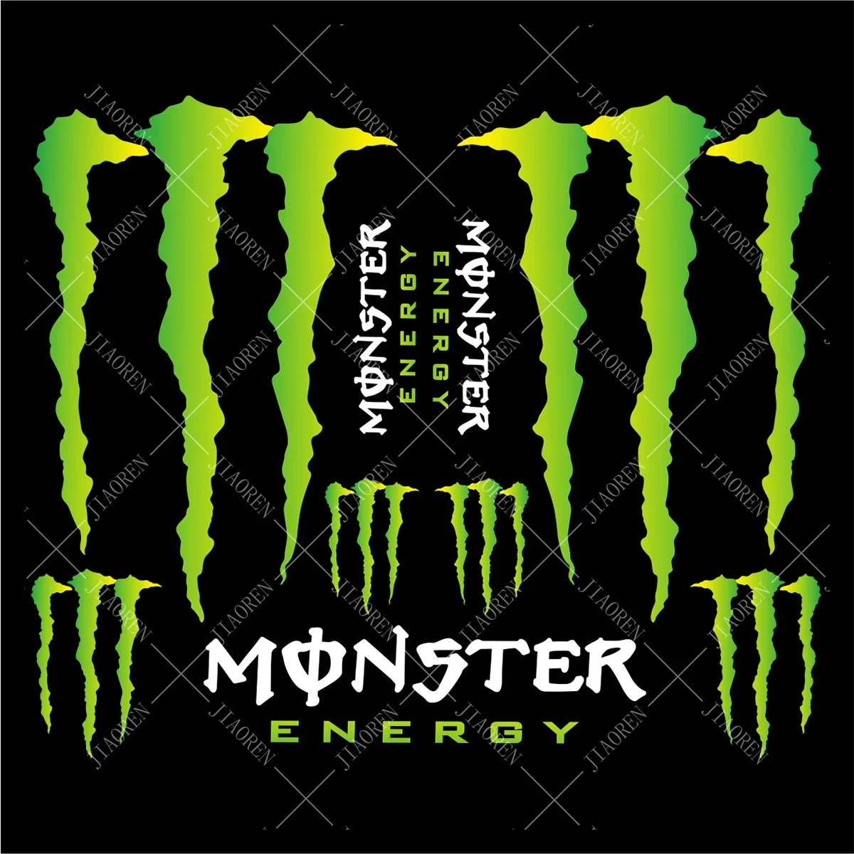 Vinyl Monster Energy Stickers Logo Car Motorcycle Tank Helmet Bike Decals For Yamaha Kawasaki suzuki honda