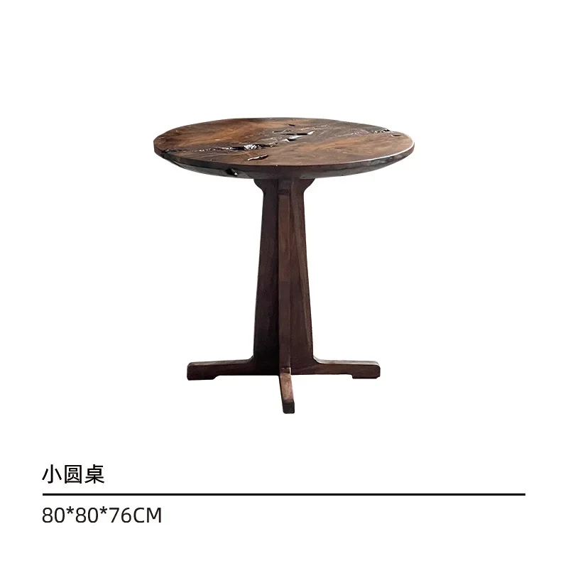 Restaurant Coffee table B & B Small apartment Living room Balcony Solid wood small round table Household