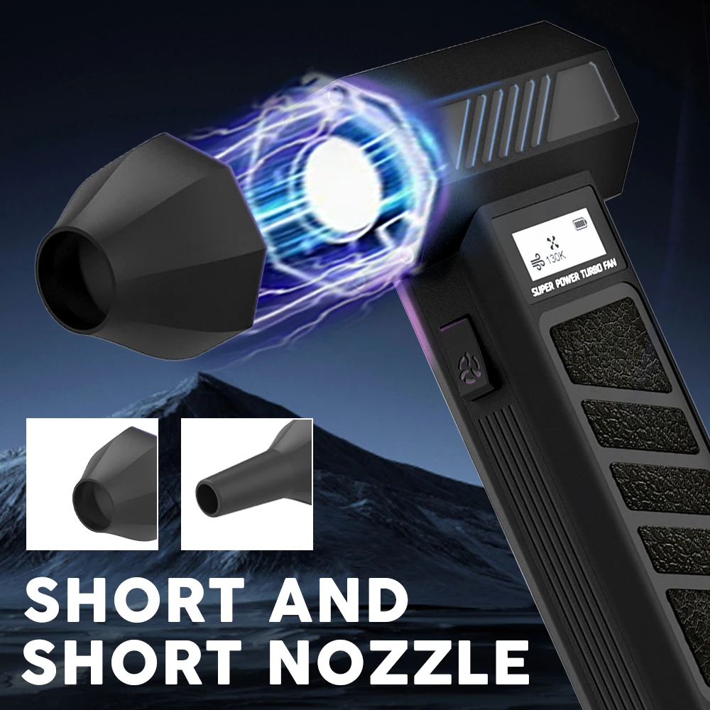 160000 دورة في الدقيقة منفاخ هواء قوي 300 جرام ضغط الرياح توربو منفاخ نفاث عرض البطارية فرش منفضة الهواء المضغوط تنظيف الغبار #2