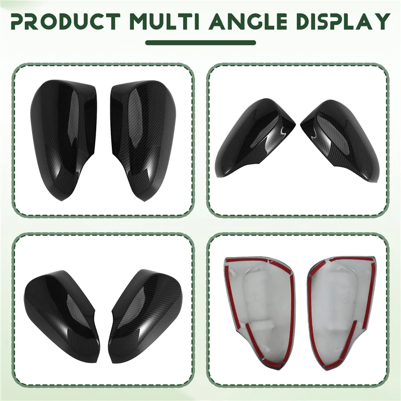 AM-لتويوتا بريوس C أكوا ABS ألياف الكربون سيارة الخارجي مرآة الرؤية الخلفية غطاء الجناح أغطية مرايا قبعات