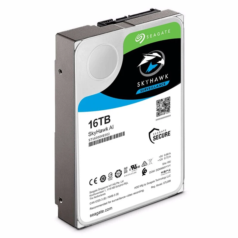 Imagem -02 - Disco Rígido Interno Seagate Skyhawk ai Sata 16tb 256mb 3.5 Novo St16000ve002