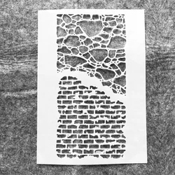 A4 29cm Brick Wall Mesh Net DIY Plastic Layering Stencils Painting Scrapbook Coloring Embossing Album Decorative Template