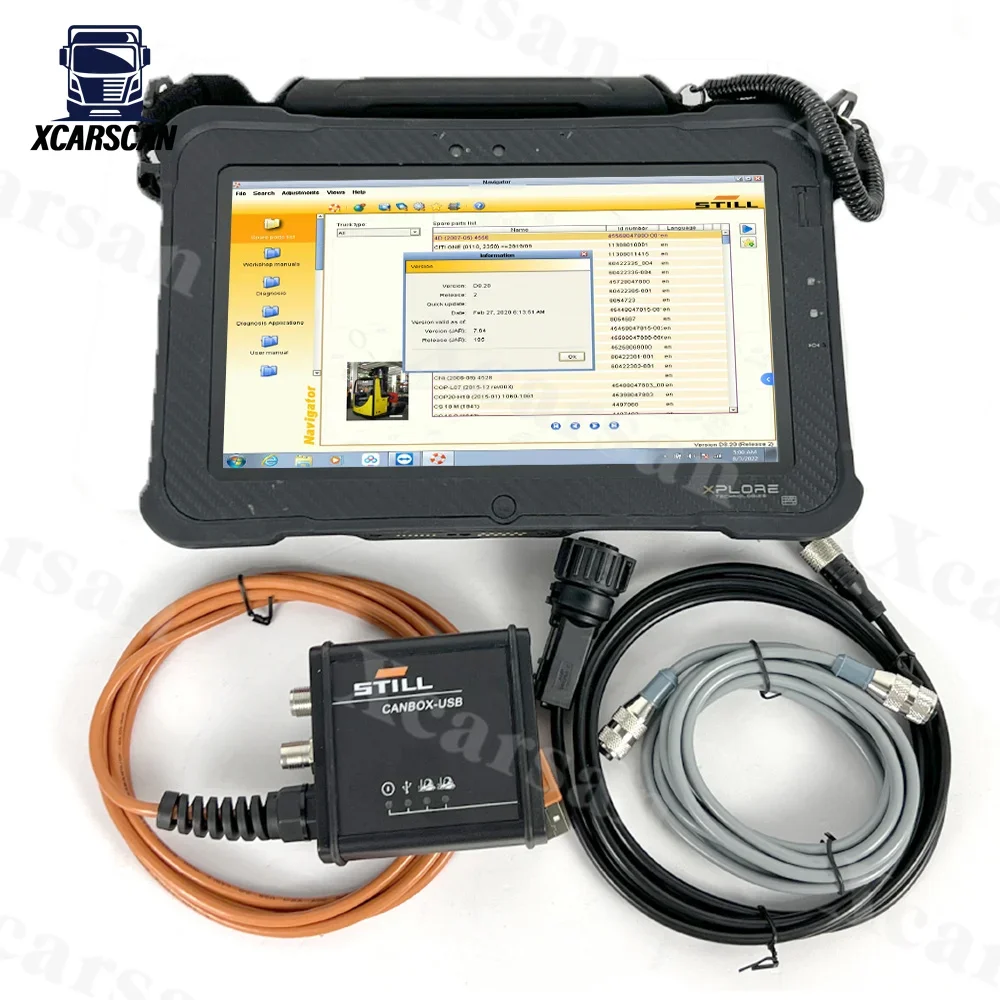 Xplore tablet For Still CANBOX 2 50983605400 Incado Forklift STEDS 8.21 Can Bus Still Diagnostic Tool Forklift Scanner Tool