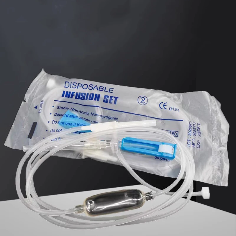 10pcs Disposable Animal Infusion Set Screw Mouth Infusion Hose Animal Drip Injection Extended Infusion Tube