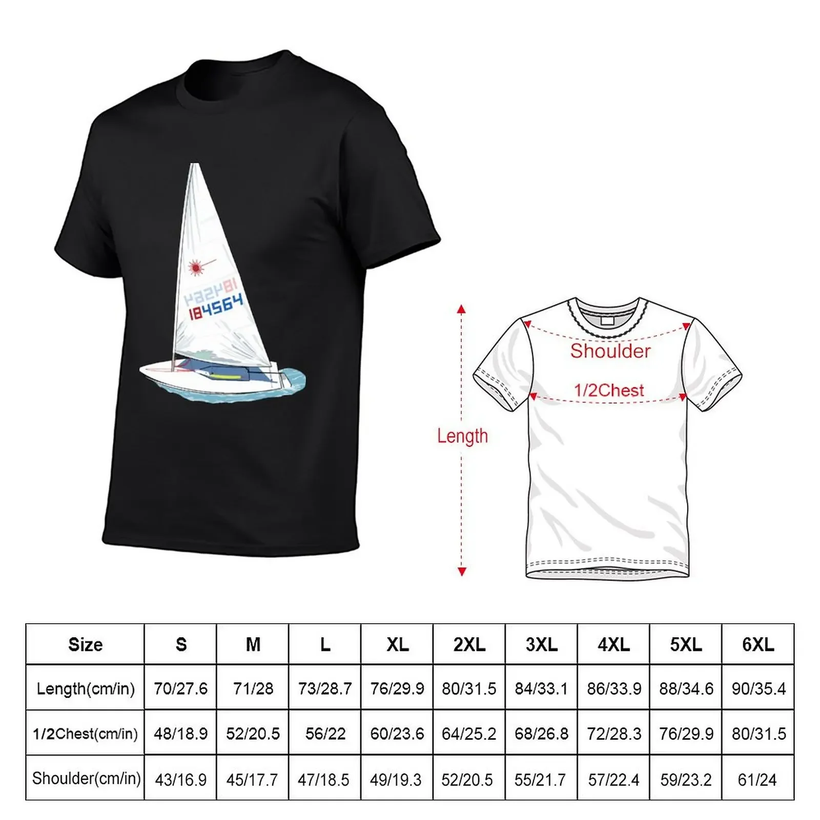 Laser Sailing T-Shirt anime clothes rapper graphic tees shirts graphic tees heavyweights t shirt for men