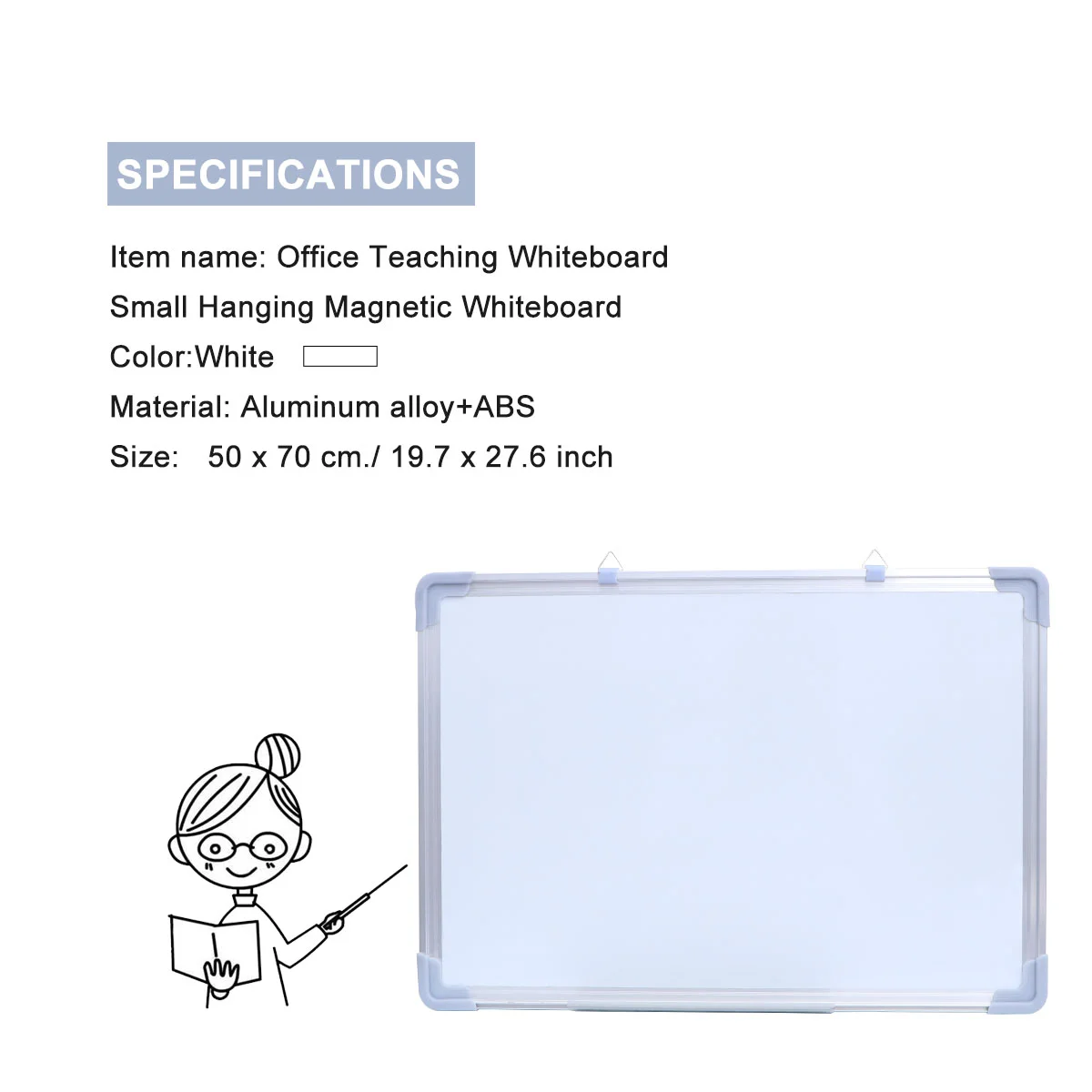 35 X50cm Fridge White Board Hanging Whiteboard Refrigerator Magnetic Porcelain Framed