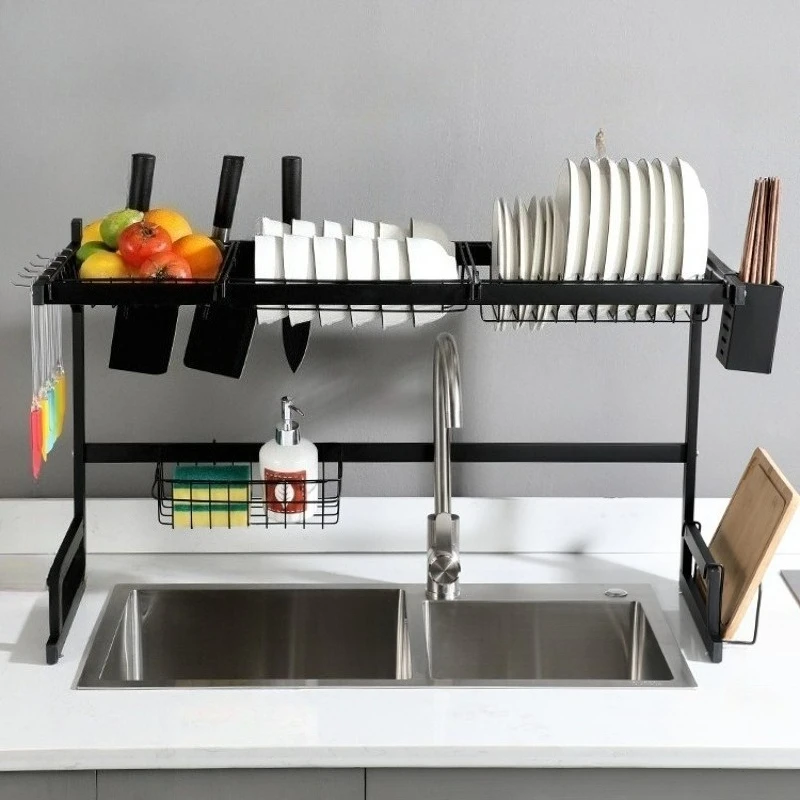 

Kitchen Sink Storage Rack Multifunctional Dish Drying Organizer for Bowls Chopsticks Utensils and Countertop Storage Use