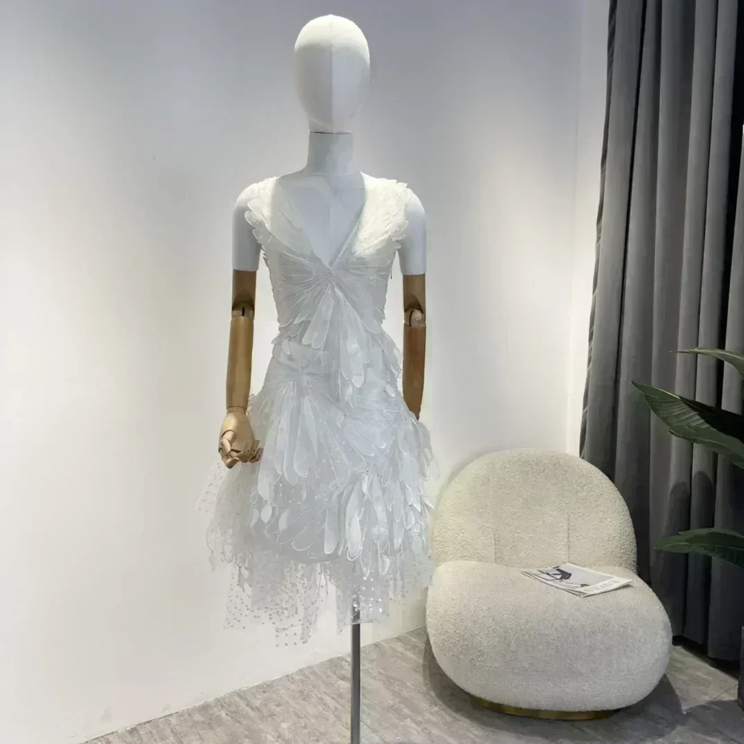 

High Quality Spring Summer Solid White Black Linen Silk Embroidery Beading Tassel Crop Top Mini Skirt Matching Set Lady