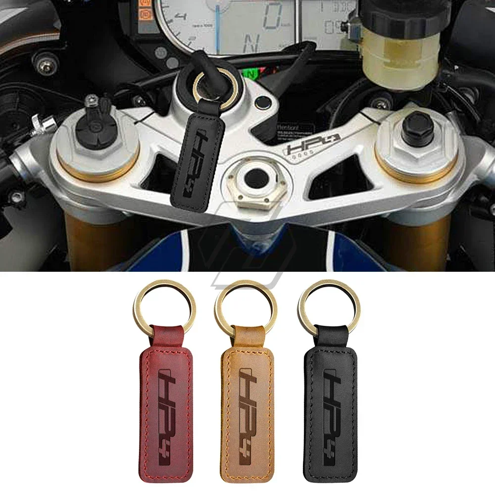 For BMW Motorrad S1000RR HP4 Race Motorcycle Cowhide Keychain Key Ring