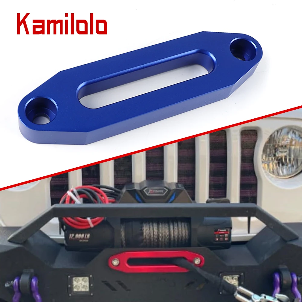 

Kamilolo Aluminum Hawse Fairlead for Synthetic Winch Rope Cable Lead Guide For 3000LBS ATV UTV Winch Cable 4-7/8 inch 124mm
