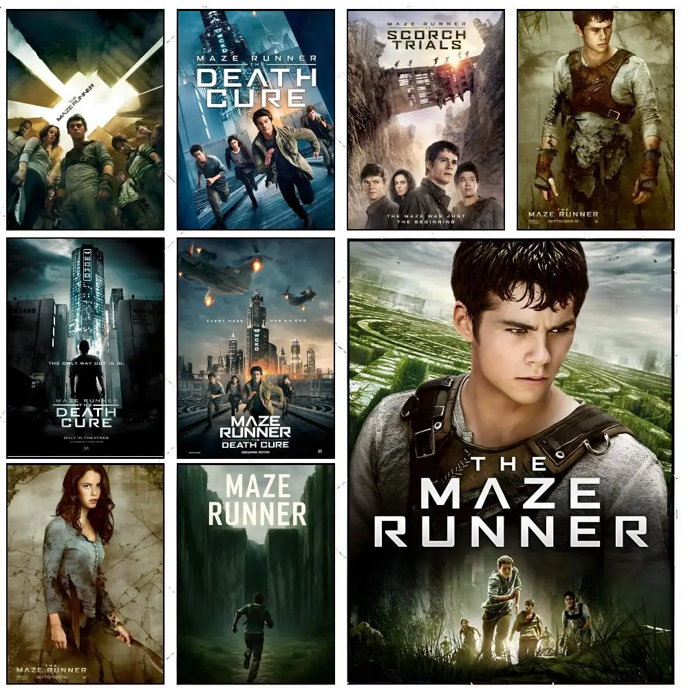 The Maze Runner Poster Retro HD Art Sticky Wall Waterproof Home Living Room Bedroom Bar Aesthetic Decoration