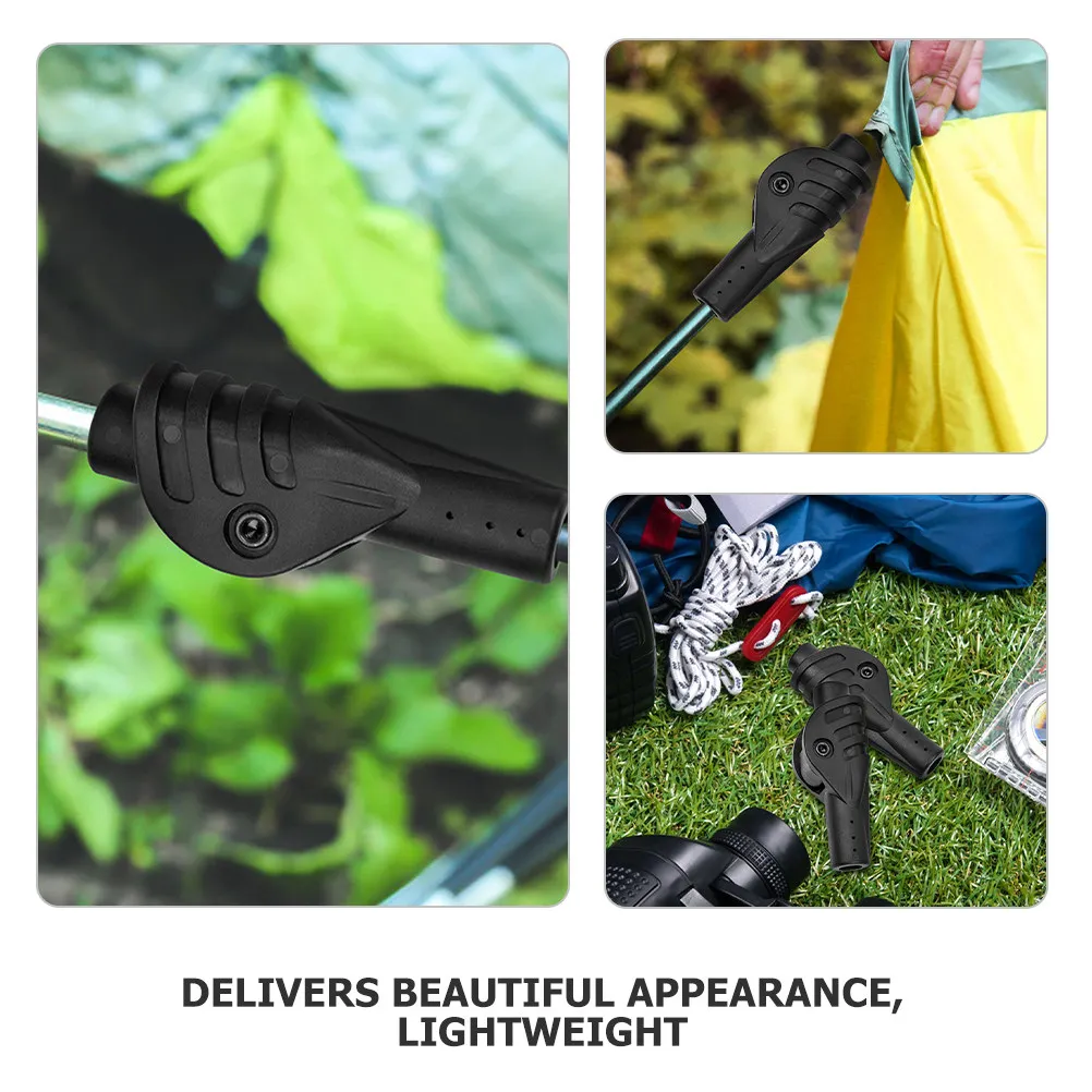 2 Pcs Poles Camping Accessories Folding Tent Joints Tents for Black Building Connectors