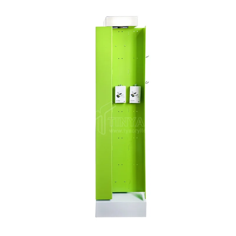 custom.Tinya Customized Modern Acrylic Display Stand with Durable Hooks Painted Cellphone Accessories Store Usage