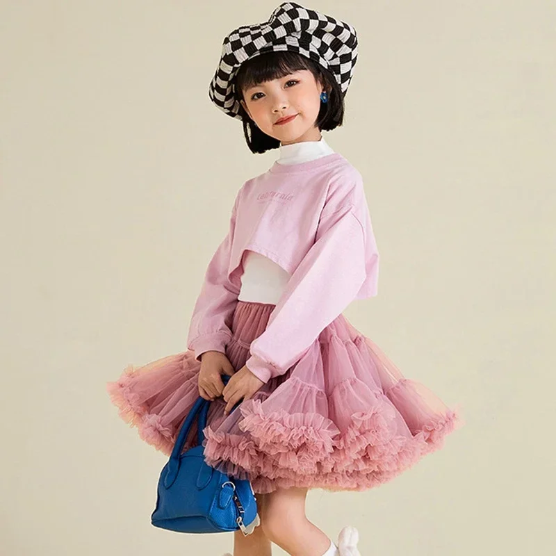 Little Girls Tutu Skirts Black Fluffy Toddler Tulle Princess Ball Gown Pettiskirt Ballet Dance Kids Party/birthday Skirt 1-12T image 3