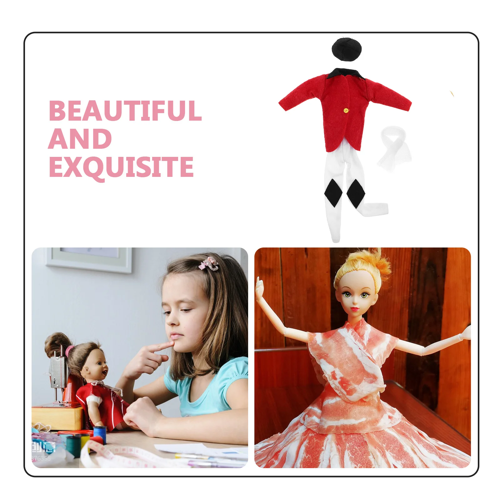 Babydoll-Zubehör für Kleinkinder, Kleidungsstücke, Anzieh-Reit-Outfits, Jacke, Freizeitkleidung, Pferde-Set, Spielzeugkleidung, Ausrüstung