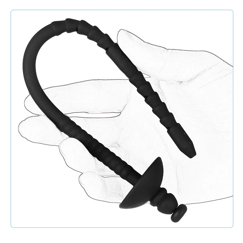 ذكر طويل جوفاء مانع إبرة حقن متعدد الأغراض أنبوب الإحليل سيليكون الحصان العين مجرى البول قضيب مجرى البول موسع الجنس لعب