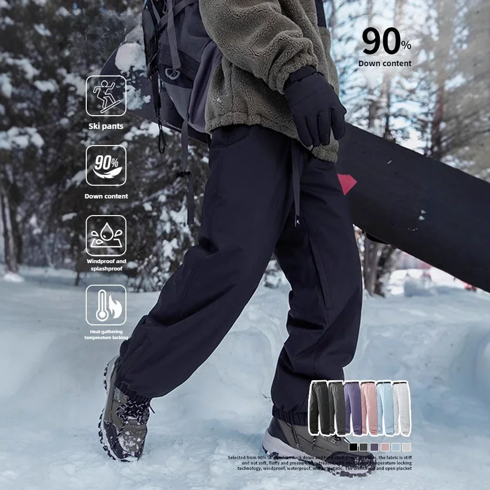 OT4-30 درجة شتاء جديد شتاء خارجي عالي الجودة مقاوم للرياح ومقاوم للماء وسراويل ثلج دافئة مع غلاف صلب مقاوم للرياح