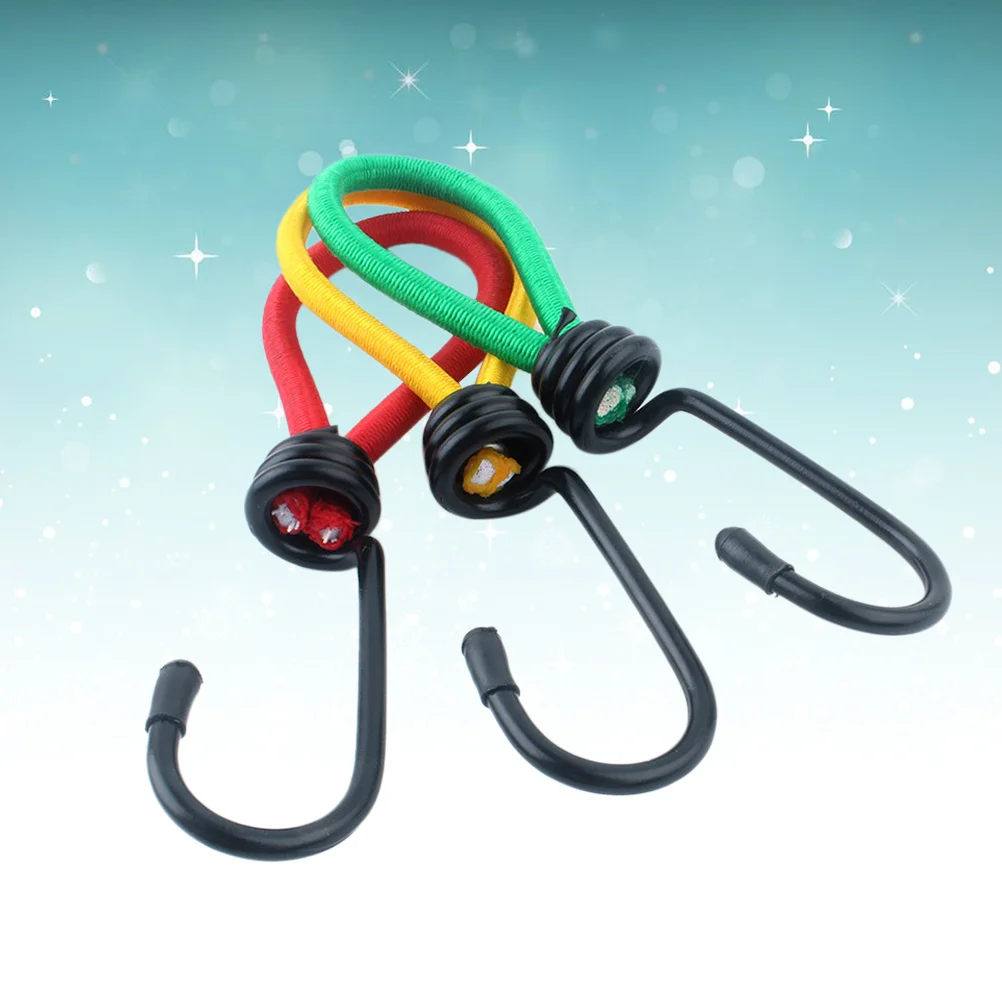 

3Pcs Camping Tent Hooks 15Cm Elastic Buckle Fixed Binding Strap Lightweight Outdoor Camping Accessories Multi-Purpose