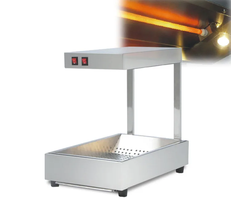 電気チュロス加熱ショーケースマシン卓上フードチップフランスのフライドポテト断熱チュロスウォーマーマシン